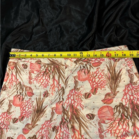 🌊 Vintage-Inspired Isaac Mazrahi Sea Life Print Linen Shorts - Size‎ 18wp 🌊 - Picture 4 of 8